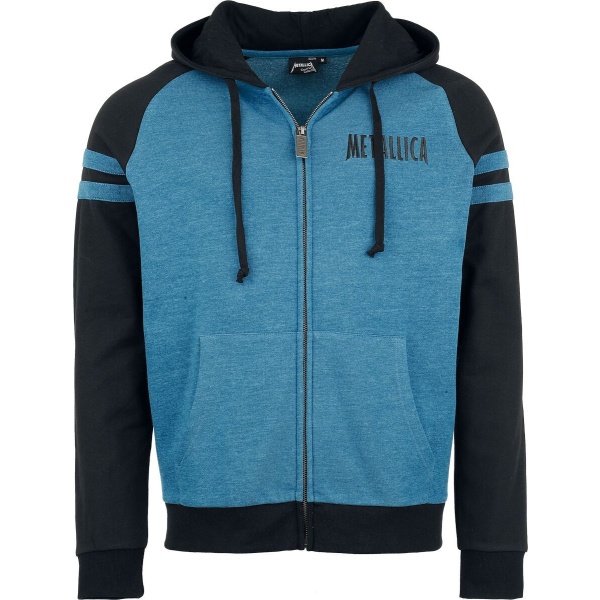 Metallica EMP Signature Collection Mikina s kapucí na zip modrá/cerná - RockTime.cz
