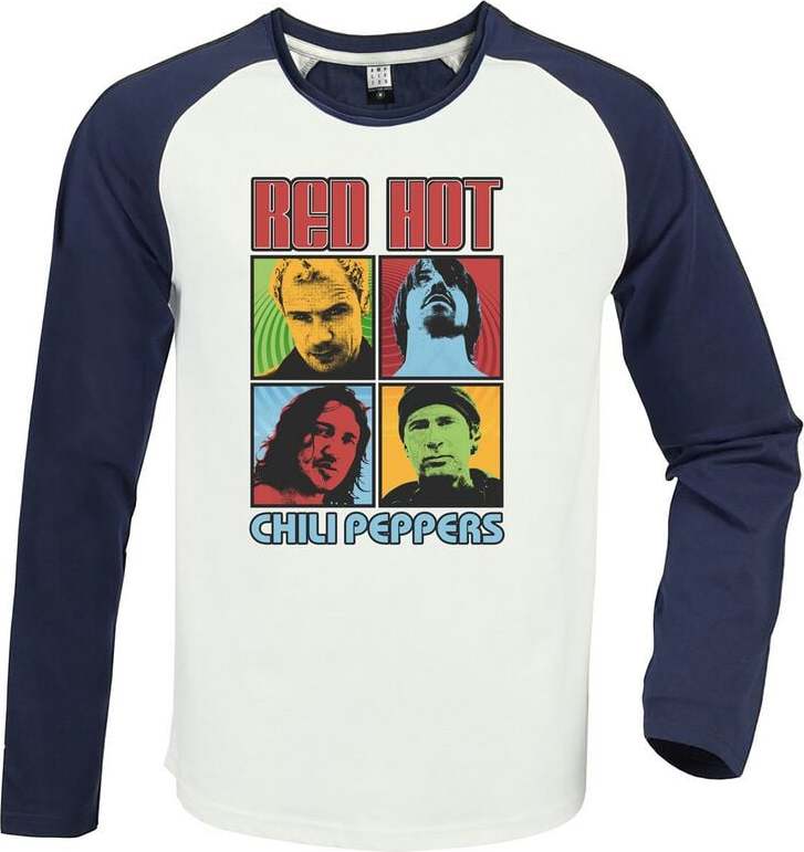Red Hot Chili Peppers Amplified Collection - Squares Baseball tričko s dlouhým rukávem vícebarevný - RockTime.cz