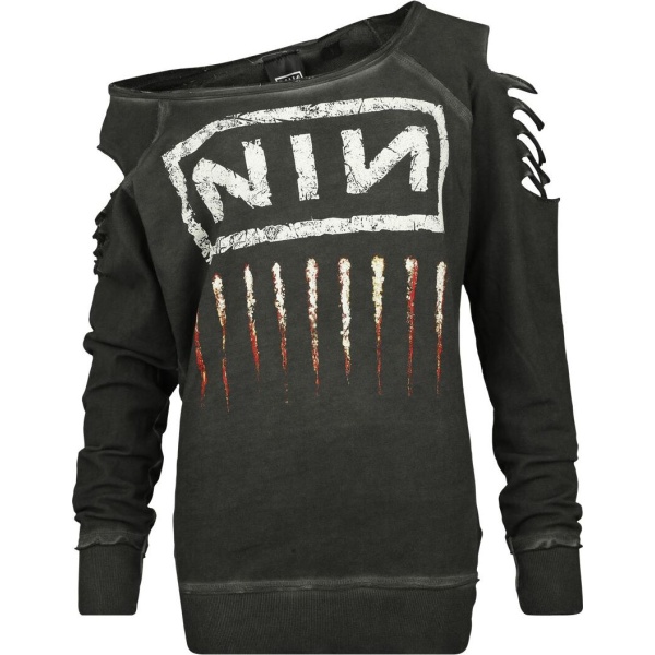 Nine Inch Nails Downward Spiral Dámská mikina charcoal - RockTime.cz