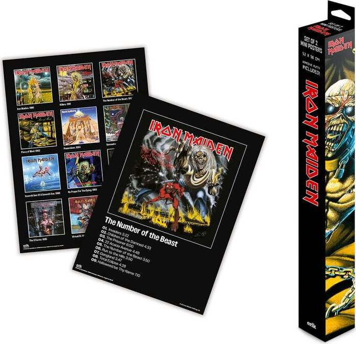 Iron Maiden Set Mini Poster Iron Maiden Mini vícebarevný - RockTime.cz