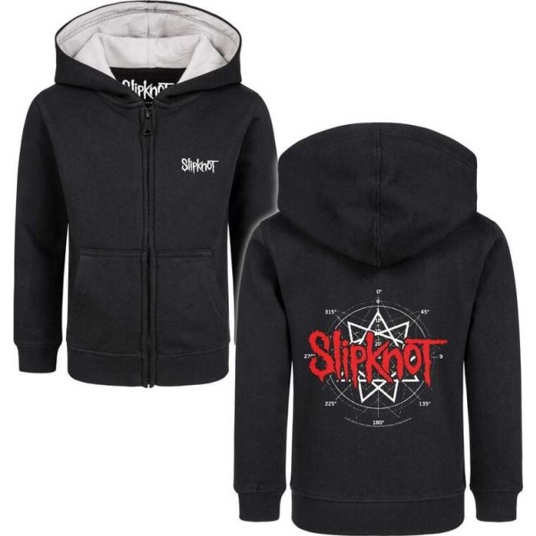 Slipknot Metal-Kids - Star Symbol detská mikina s kapucí na zip černá - RockTime.cz