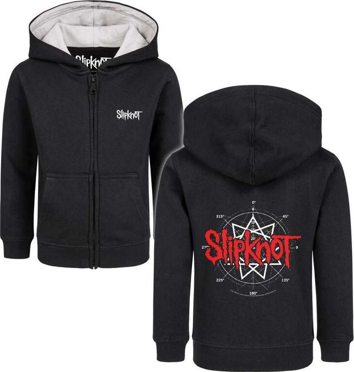 Slipknot Metal-Kids - Star Symbol detská mikina s kapucí na zip černá - RockTime.cz