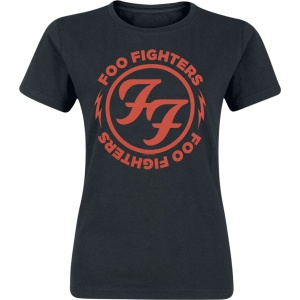 Foo Fighters Logo Red Circle Dámské tričko černá - RockTime.cz