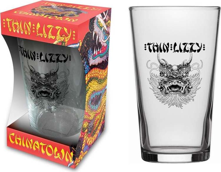 Thin Lizzy Chinatown pivní sklenice transparentní - RockTime.cz
