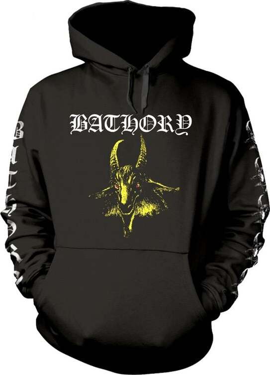 Bathory Goat Yellow Mikina s kapucí černá - RockTime.cz