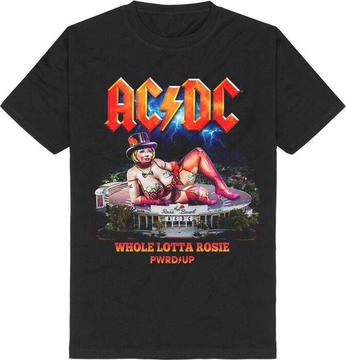 AC/DC PWRUP Lotta Rosie Tričko černá - RockTime.cz