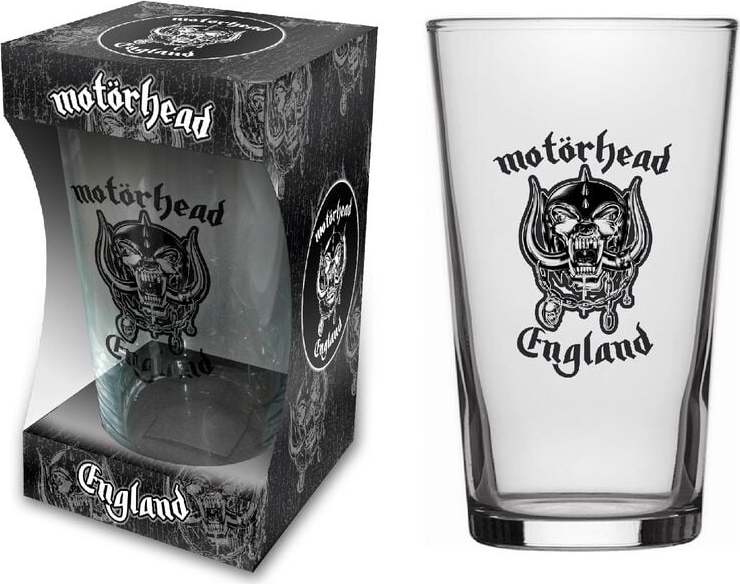 Motörhead England pivní sklenice transparentní - RockTime.cz