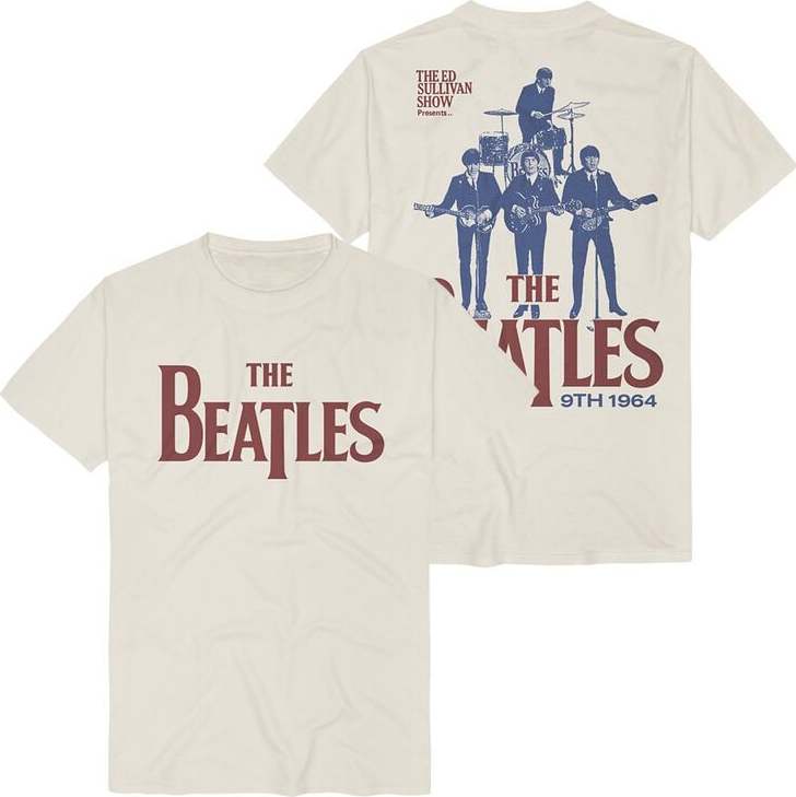 The Beatles Ed Sullivan Show 1964 Tričko přírodní - RockTime.cz