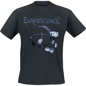 Evanescence Logo Petals Tričko černá - RockTime.cz