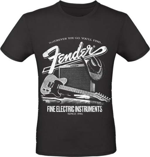 Fender Amplifier Tričko černá - RockTime.cz