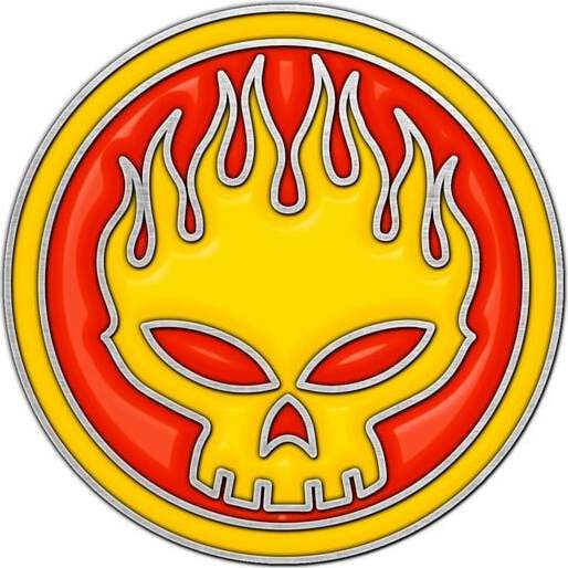 The Offspring Skull Logo Odznak vícebarevný - RockTime.cz