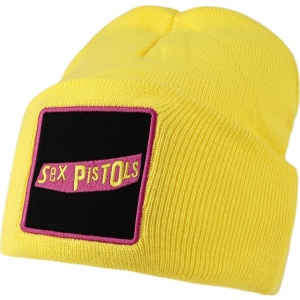 Sex Pistols Amplified Collection - Patch Beanie Beanie čepice žlutá