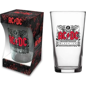 AC/DC Black Ice pivní sklenice transparentní - RockTime.cz