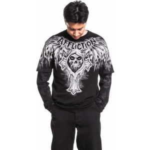 Affliction Misfits Bat Tričko s dlouhým rukávem černá - RockTime.cz