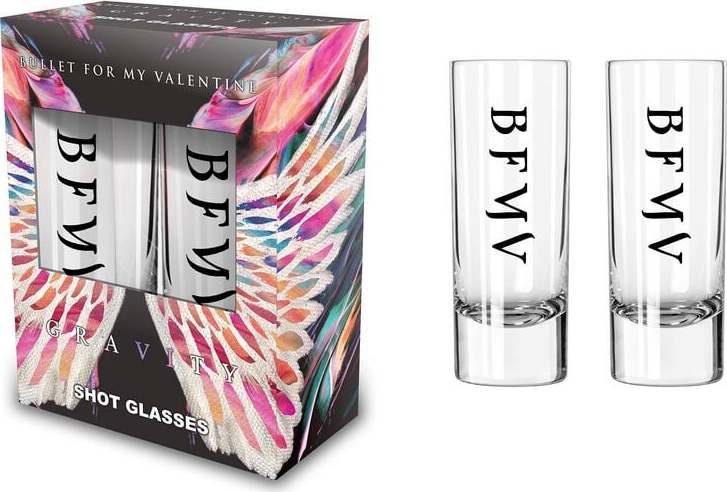 Bullet For My Valentine Gravity sada sklenicek transparentní - RockTime.cz