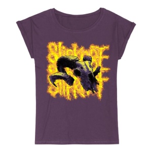 Slipknot Burning Goat Skull Dámské tričko šeríková