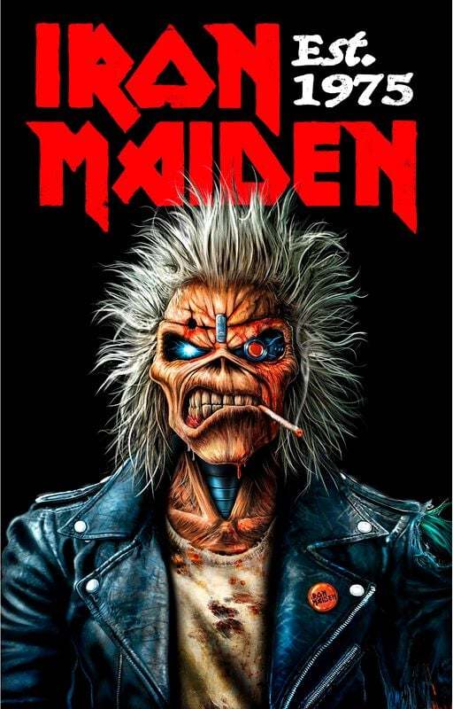 Iron Maiden Est. 1975 Textilní plakát vícebarevný - RockTime.cz