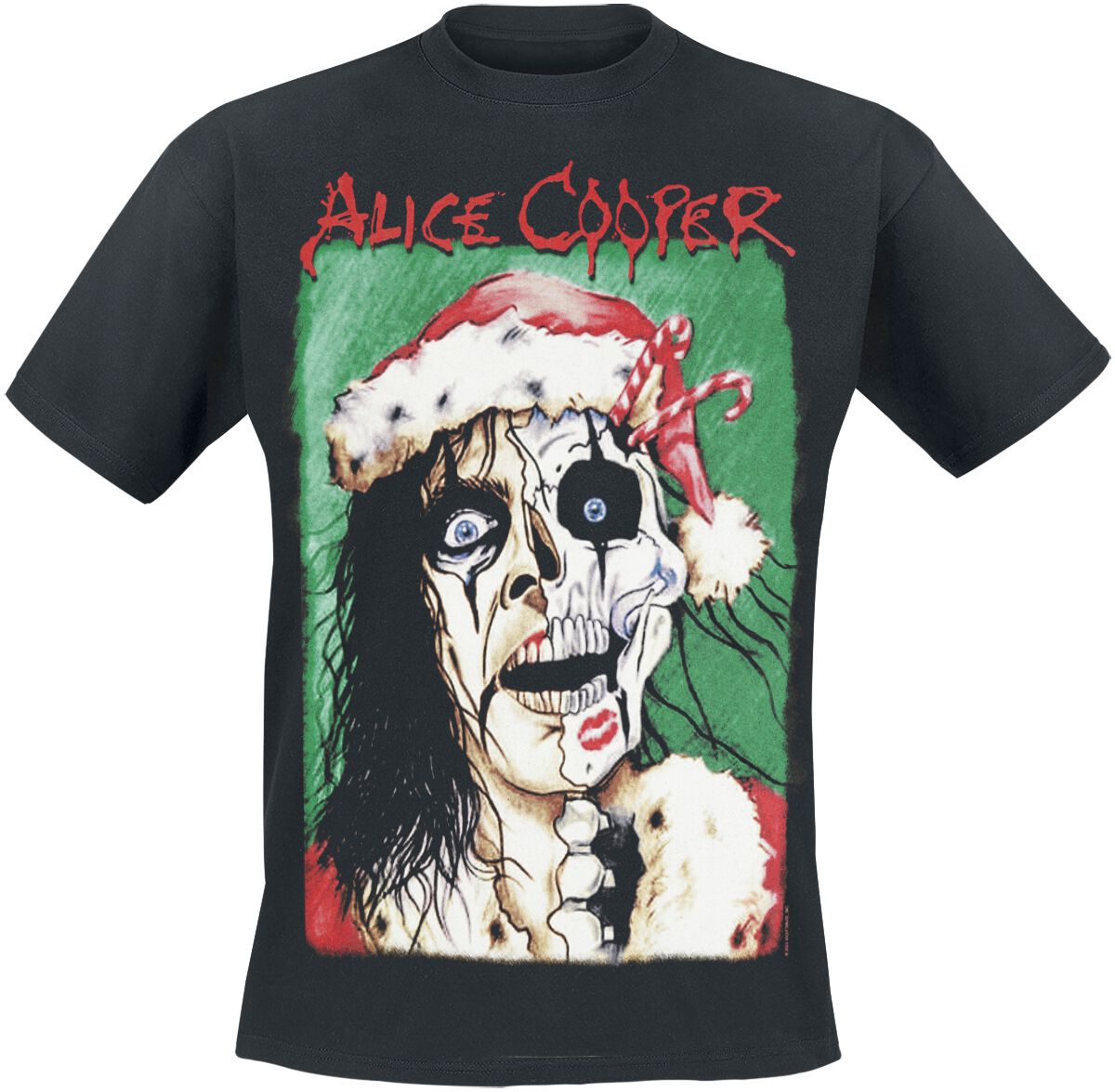 Alice Cooper Xmas Card Tričko černá - RockTime.cz