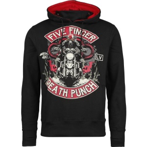 Five Finger Death Punch Biker Badge Mikina s kapucí černá - RockTime.cz