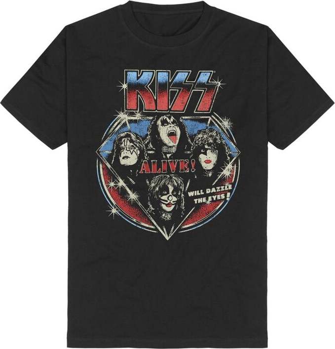 Kiss Alive Vintage Tričko černá - RockTime.cz