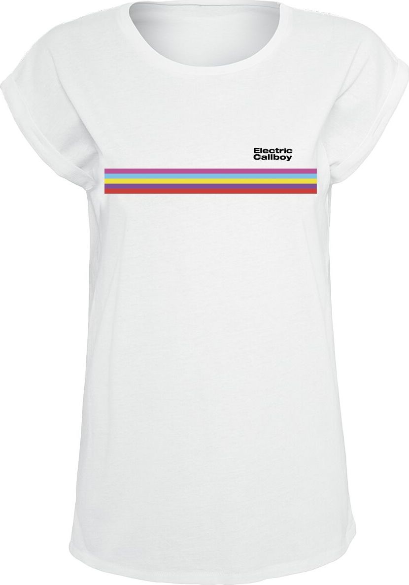 Electric Callboy Stripe Dámské tričko bílá - RockTime.cz