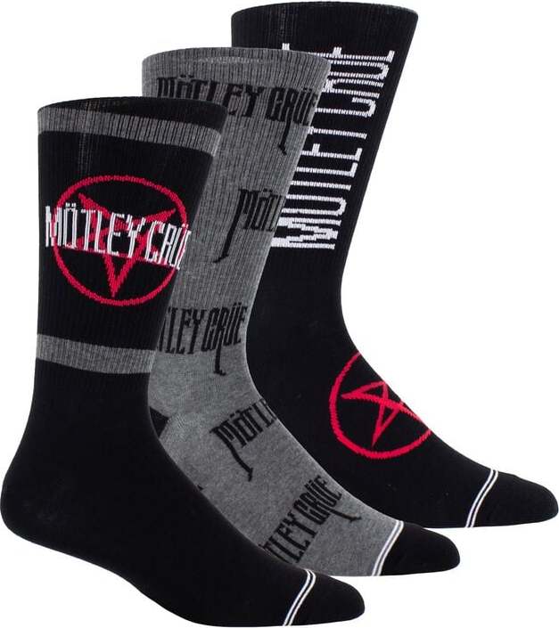 Mötley Crüe 3er Pack Giftbox Ponožky vícebarevný - RockTime.cz