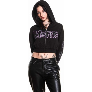 Affliction Misfits Crypt Dámská mikina s kapucí na zip černá - RockTime.cz