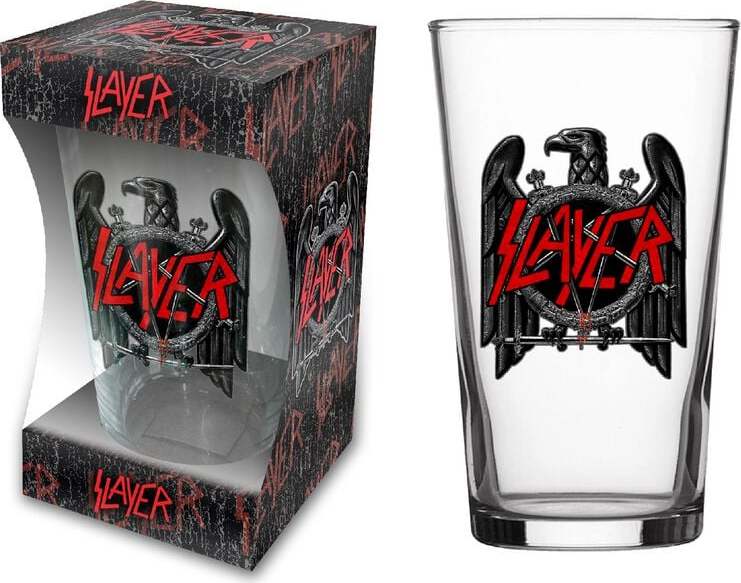 Slayer Eagle pivní sklenice transparentní - RockTime.cz