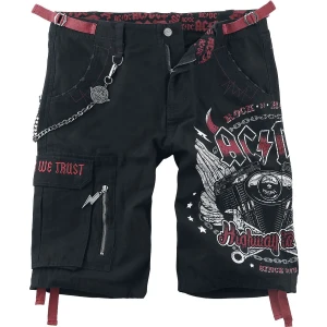AC/DC EMP Signature Collection Kraťasy cerná/cervená - RockTime.cz