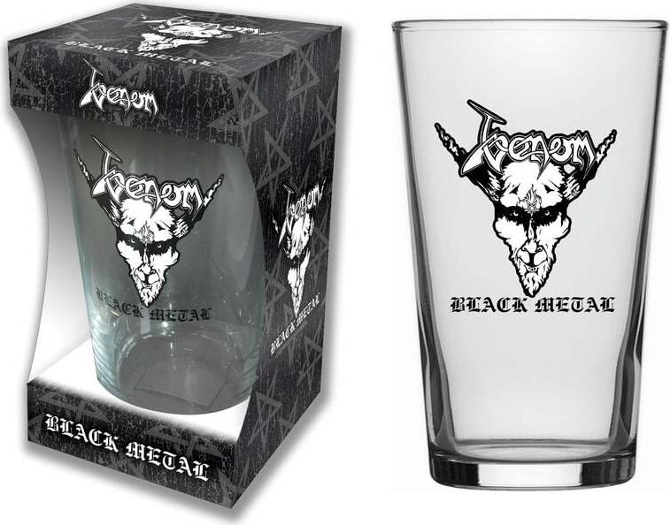 Venom Black metal pivní sklenice transparentní - RockTime.cz