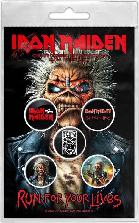 Iron Maiden Run For Your Lives Odznak vícebarevný - RockTime.cz
