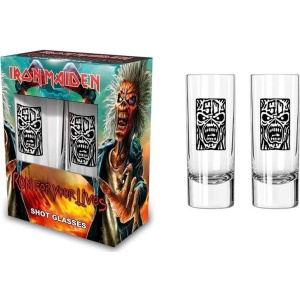 Iron Maiden Run For Your Lives sada sklenicek transparentní - RockTime.cz