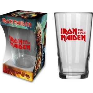 Iron Maiden Est. 1975 pivní sklenice transparentní - RockTime.cz