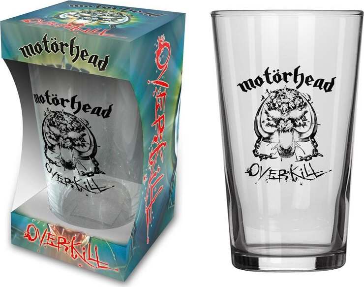 Motörhead Overkill pivní sklenice transparentní - RockTime.cz