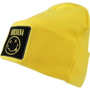 Nirvana Amplified Collection - Patch Beanie Beanie čepice žlutá