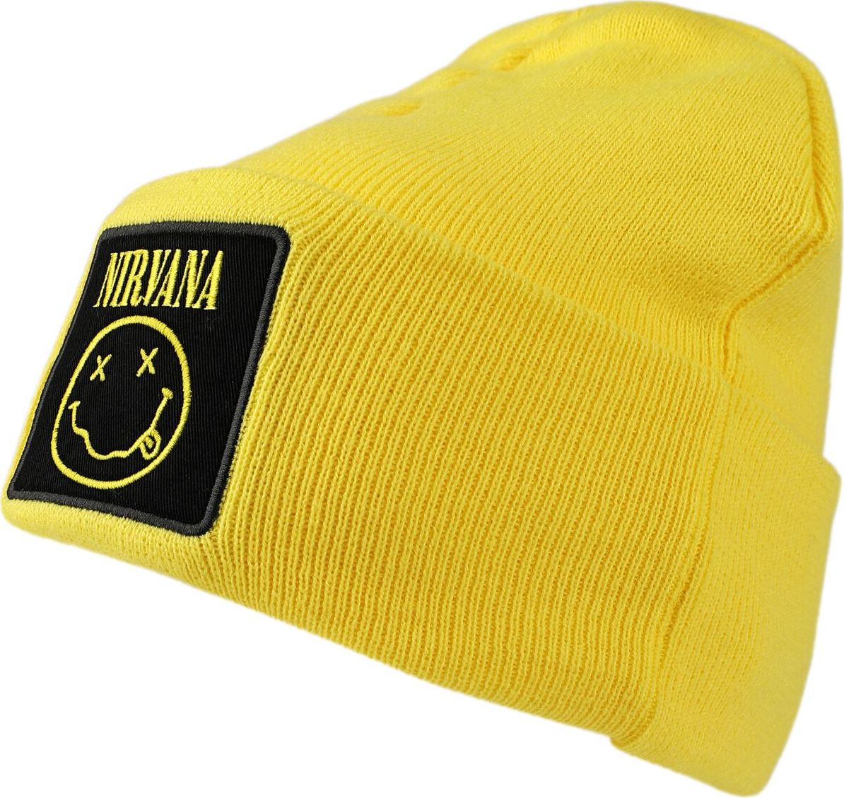 Nirvana Amplified Collection - Patch Beanie Beanie čepice žlutá - RockTime.cz