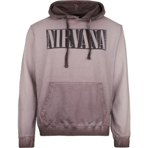 Nirvana Band Photo Mikina s kapucí purpurová - RockTime.cz