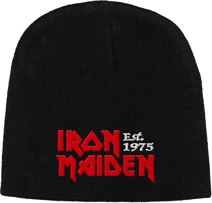 Iron Maiden Est. 1975 Beanie čepice černá - RockTime.cz