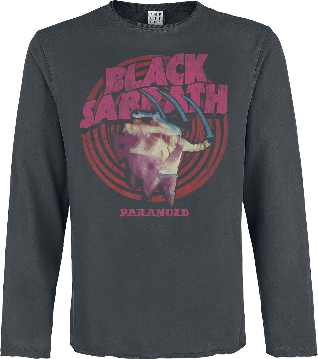 Black Sabbath Amplified Collection - Paranoid Tričko s dlouhým rukávem charcoal - RockTime.cz