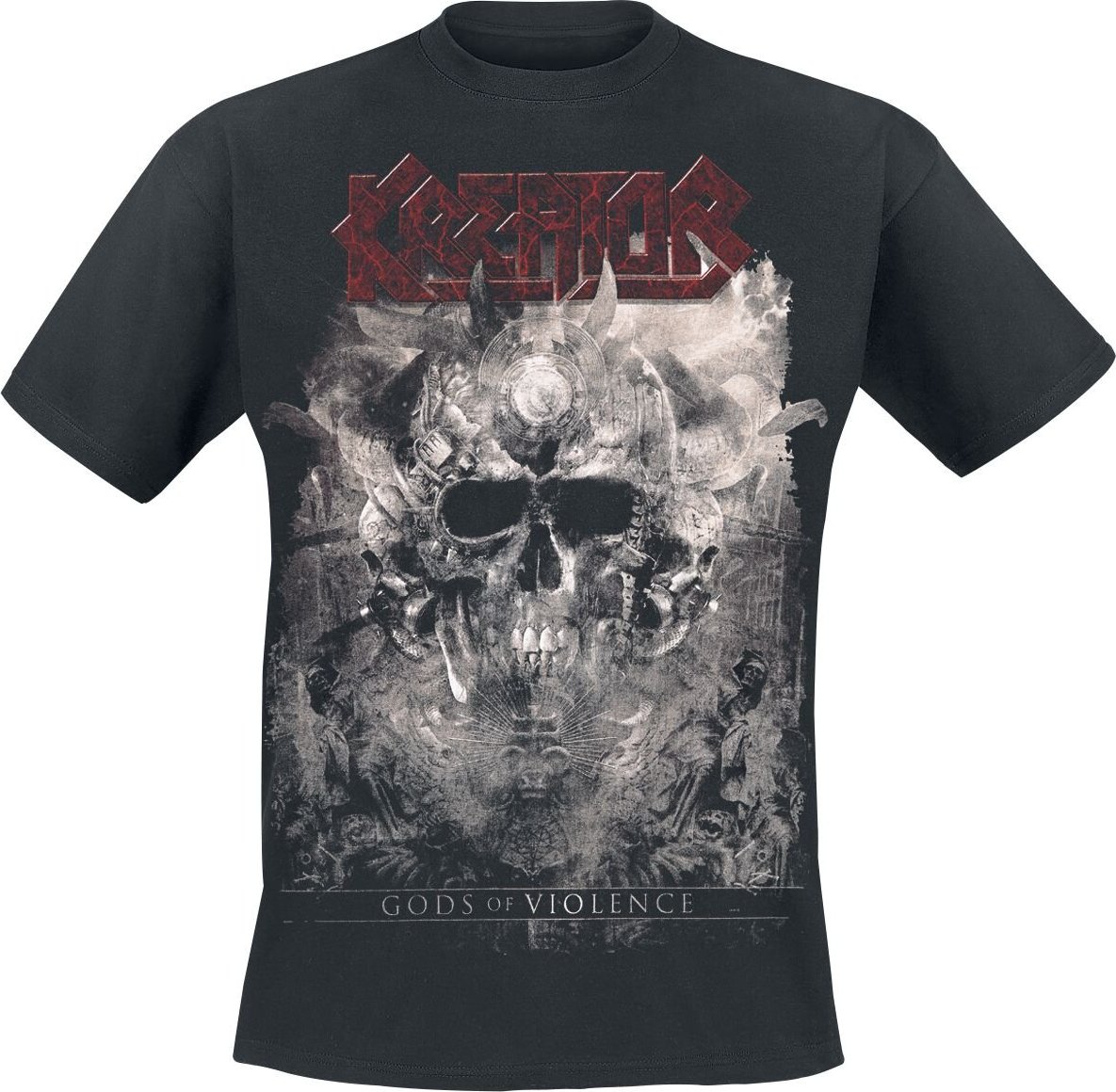 Kreator Gods Of Violence-Skulls Tričko černá - RockTime.cz