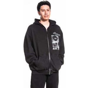 Affliction Misfits Skully Mikina s kapucí na zip černá - RockTime.cz