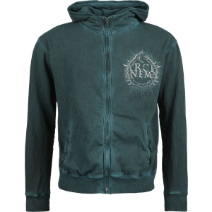 Arch Enemy Will To Power Mikina s kapucí na zip tmave zelená - RockTime.cz