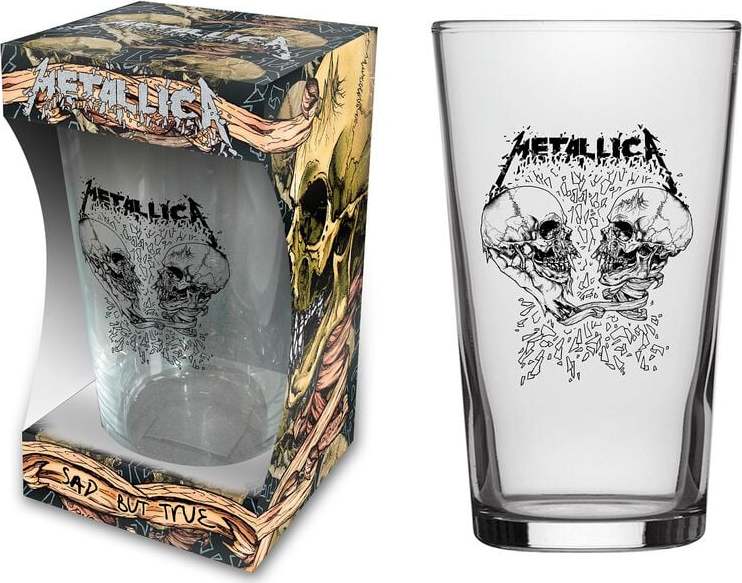 Metallica Sad But True pivní sklenice transparentní - RockTime.cz