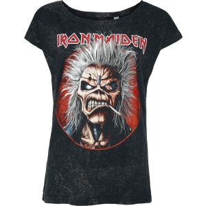 Iron Maiden Smoking Eddie Dámské tričko černá - RockTime.cz
