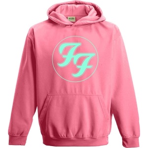 Foo Fighters Logo Circle detská mikina s kapucí růžová