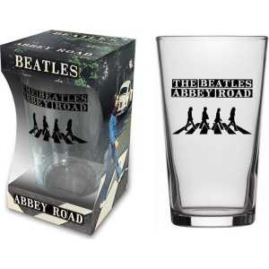 The Beatles Abbey Road pivní sklenice transparentní - RockTime.cz
