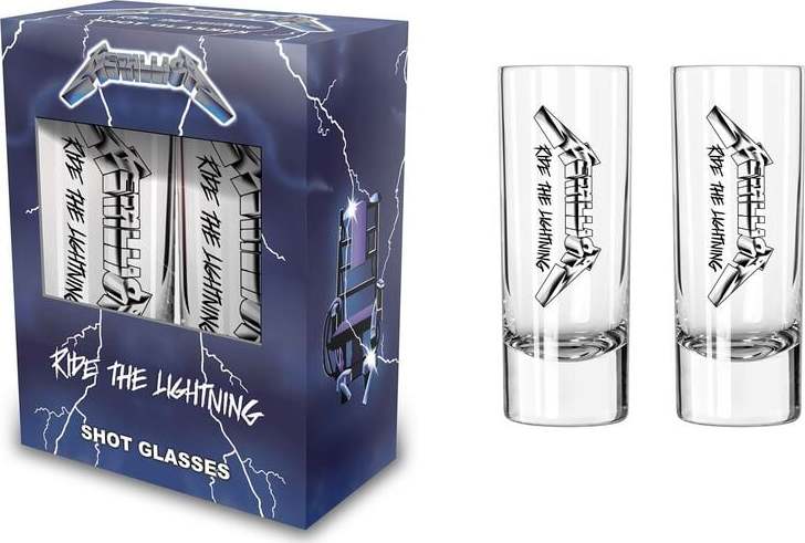 Metallica Ride The Lighting sada sklenicek transparentní - RockTime.cz