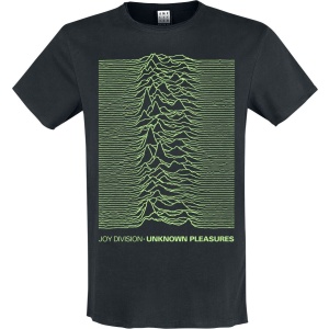 Joy Division Amplified Collection - Unknown Pleasures Neon Green Tričko černá