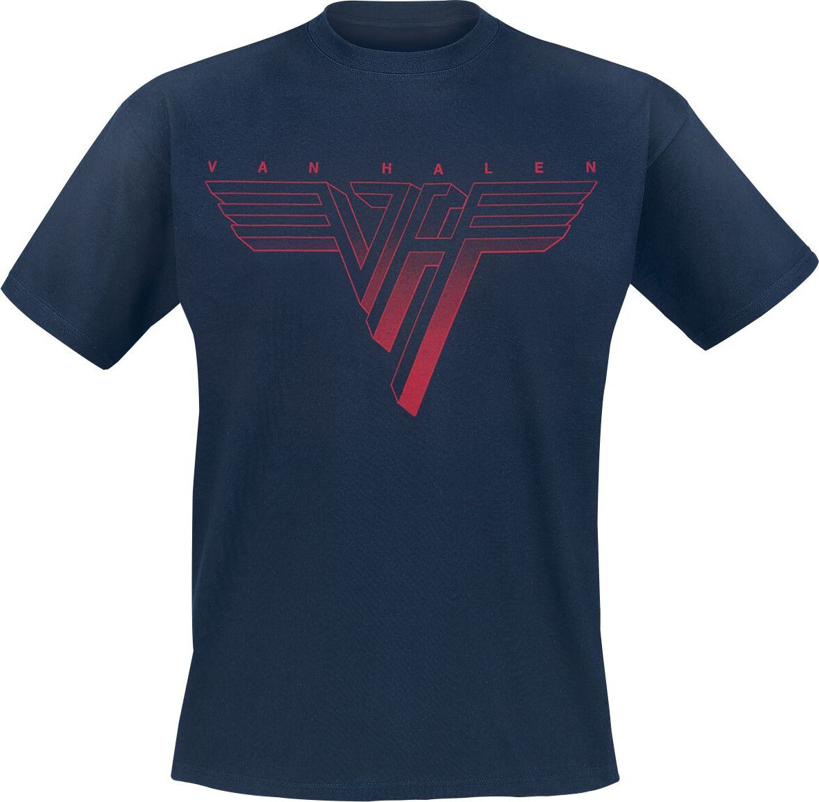 Van Halen Classic Red Logo Tričko námořnická modrá - RockTime.cz
