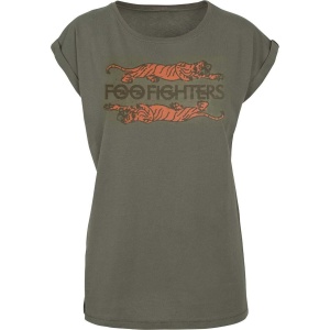 Foo Fighters Crawling Tigers Dámské tričko olivová - RockTime.cz